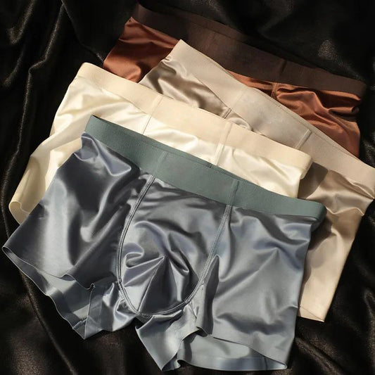 📣Luxury Ice Silk Men's Boxers|Antibacterial Silk Lining
